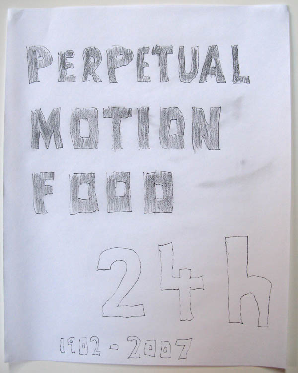 24 h perpetual motion food drawing
